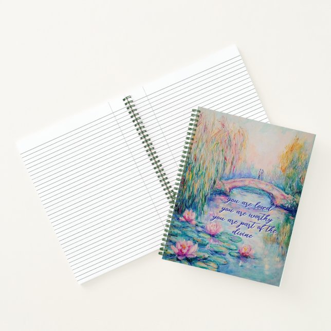 You Are Loved Monet Inspired Spiral Notebook (Inside)