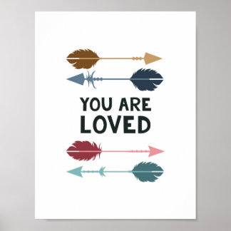 You are Loved - Multi Coloured - Poster Print