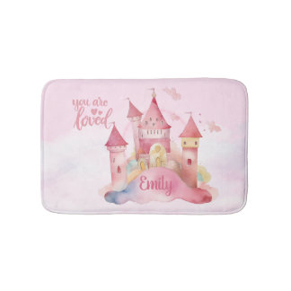 You are Loved Palace on the Pink Cloud  Bath Mat