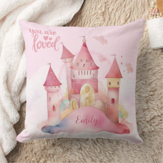 You are Loved Palace on the Pink Cloud Burp Cloth Cushion