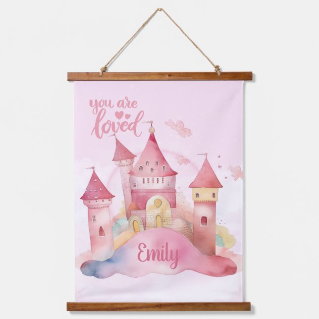 You are Loved Palace Pink Cloud customisable Hanging Tapestry (Front)