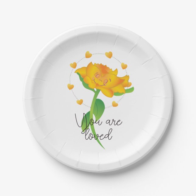 You are loved  paper plate (Front)