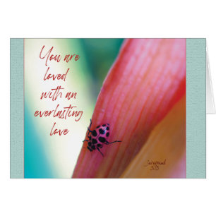 You are loved Pink ladybug Parakaleo note card