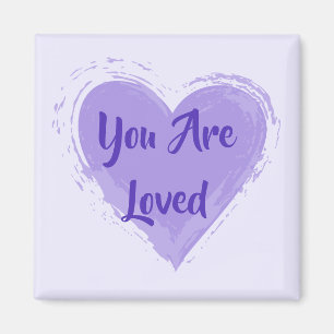 "You Are Loved" Purple Heart Magnet