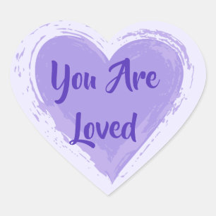 "You Are Loved" Purple Heart Sticker