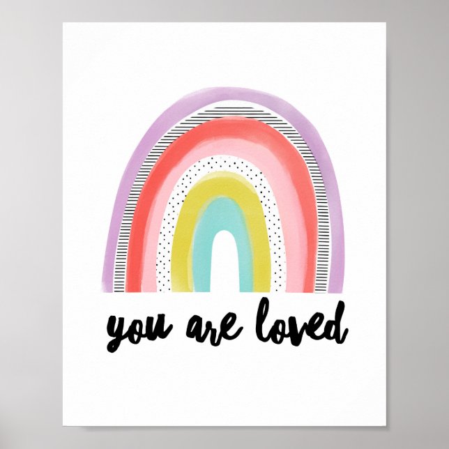 You are Loved | Rainbow Poster (Front)