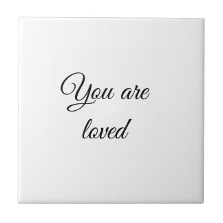 You are loved sun motivation quote mindful blessed ceramic tile
