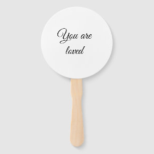 You are loved sun motivation quote mindful blessed hand fan