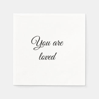 You are loved sun motivation quote mindful blessed napkin