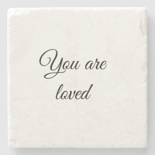You are loved sun motivation quote mindful blessed stone coaster