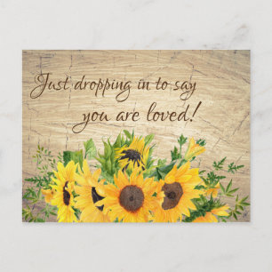 You are Loved Sunflowers Postcard