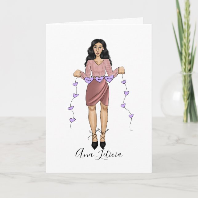 You Are Loved Valentine's Day  Holiday Card (Front)