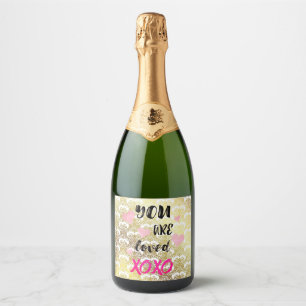 YOU ARE LOVED XOXO Heart Love BOTTLE LABEL