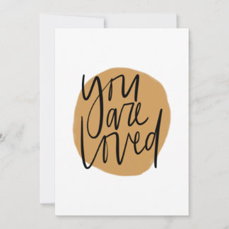 you are loved yellow thank you card