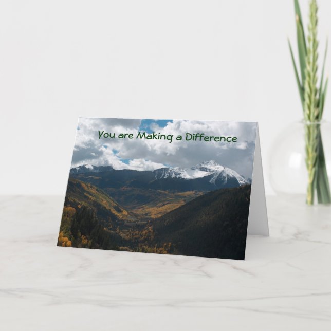 You are making a difference thank you card (Front)