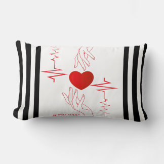 "You Are Mine" Heartbeat Design Lumbar Cushion