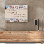 You are Missed Almond 10 Photo Collage Remembrance Faux Canvas Print<br><div class="desc">Custom remembrance photo canvas, which you can personalised with 10 of your own photos. The memorial poem reads "you are missed every single day; loved more than any words could say". It is lettered in modern typography and elegant hand lettering, with a colour palette of almond beige and dark brown....</div>