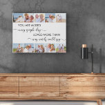 You are Missed White 10 Photo Collage Remembrance Faux Canvas Print<br><div class="desc">Custom remembrance photo canvas, which you can personalised with 10 of your own photos. The memorial poem reads "you are missed every single day; loved more than any words could say". It is lettered in modern typography and elegant hand lettering, with a colour palette of black and white. The photo...</div>