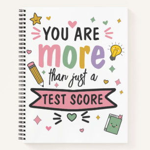 You Are More Than A Test Score SATs exam quiz Notebook