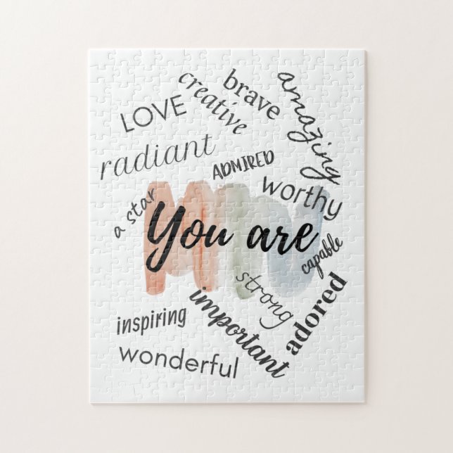 You Are Motivational Words Inspiration Positivity Jigsaw Puzzle (Vertical)