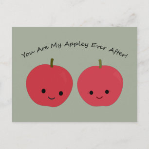 You are my Appley Ever After Apples Postcard