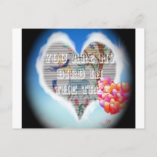 You are my bird in the trees.png postcard (Front)