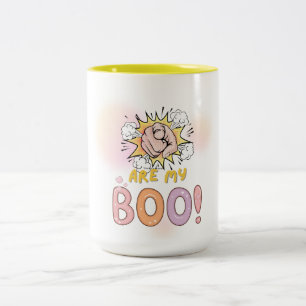 You Are My Boo – Cute Ghost Hallo Two-Tone Coffee Mug