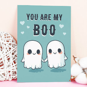 You Are My Boo – Cute Ghost Valentine’s Day  Holiday Card