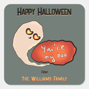 You are my Boo Cute Halloween Square Sticker