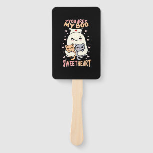 You are my boo Sweetheart Halloween cute ghost Nur Hand Fan