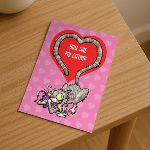 You Are My Catnip Alternative Funny Valentine Cat Holiday Postcard
