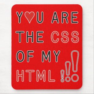 You Are My CSS - fire red splatter Mouse Pad