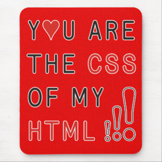 You Are My CSS - fire red splatter Mouse Pad