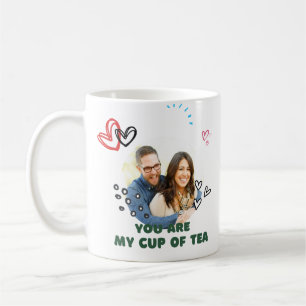 "You are my cup of tea"  couple Photo coffee mug