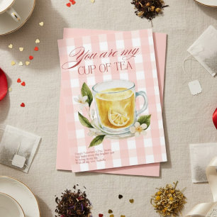You Are My Cup Of Tea Funny Valentines Day Holiday Card