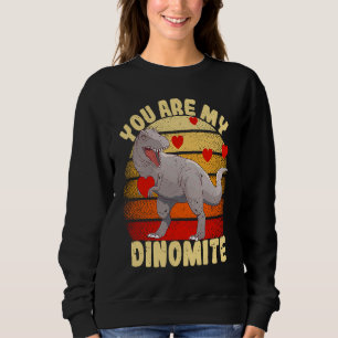 You Are My Dinomite Valentine's Day Dinosaur Rex Sweatshirt