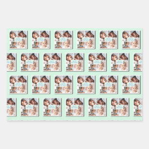 You Are My Everything Baby Photo on Green Wrapping Paper Sheet