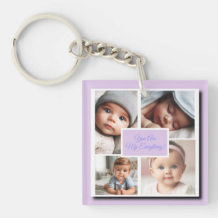 You Are My Everything Photo Collage, Lilac Key Ring