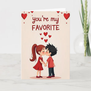 You Are My Favorite Love Hearts Card