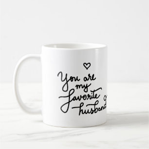 You Are My Favourite Husband Cute Heart Valentine Coffee Mug