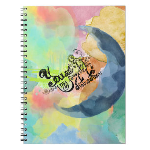 You are my favourite INK watercolor quote Notebook
