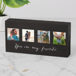You Are My Favourite Photo Collage Couple's Wooden Box Sign