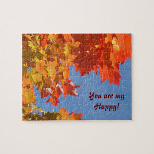 You are My Happy! puzzles Blue Sky Vivid Leaves