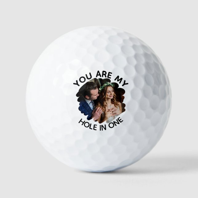 You Are My Hole in One Romantic With Custom Photo Golf Balls (Front)