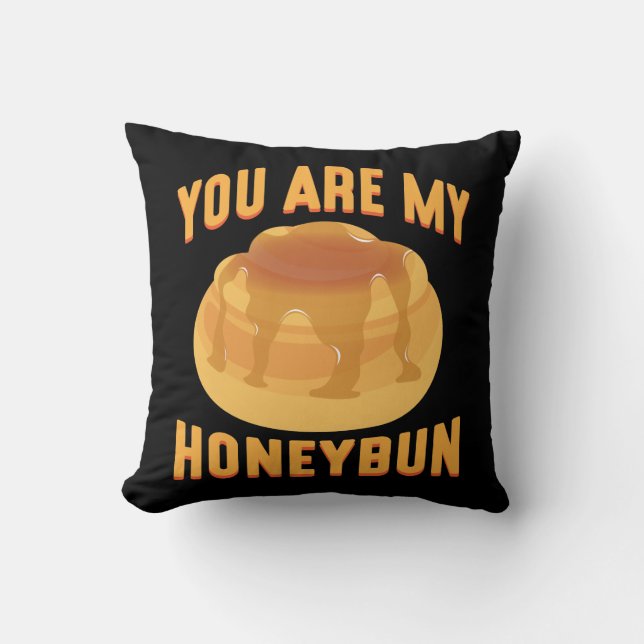 You are my Honeybun Cute Food Lover Couple Cushion (Front)