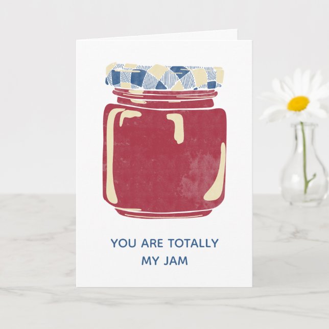 You Are My Jam Cute Custom Valentines Day Card (Small Plant)