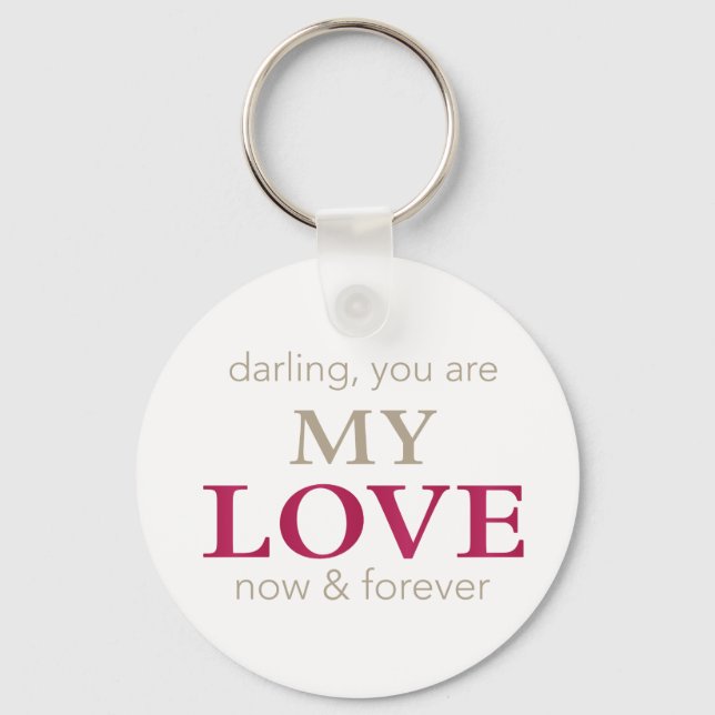 you are my Love Cushion Key Ring (Front)
