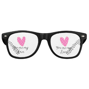 you are my love pink red heart watercolor kidretro retro sunglasses