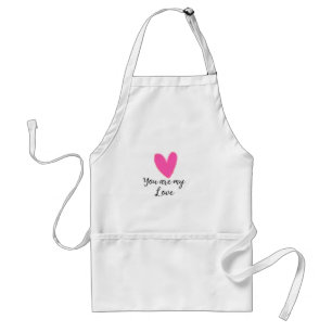 you are my love pink red heart watercolor kidretro standard apron
