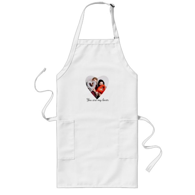 You Are My Lover – Romantic Heart Design Long Apron (Front)